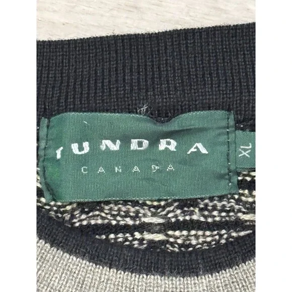 VTG Tundra Sweater Mercerized Wool Blend Biggie Cosby Style Size XL